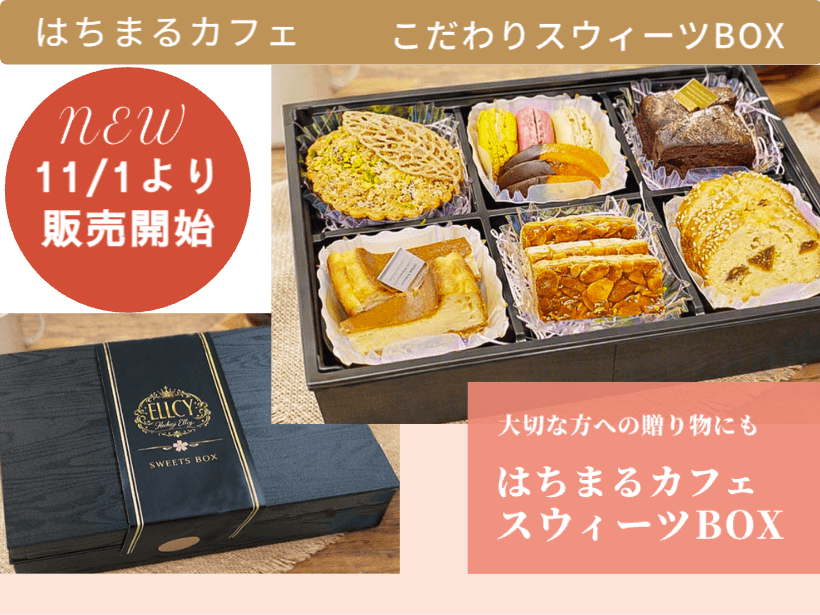 【1階はちまるカフェ】スウィーツBOX 11/1～販売開始